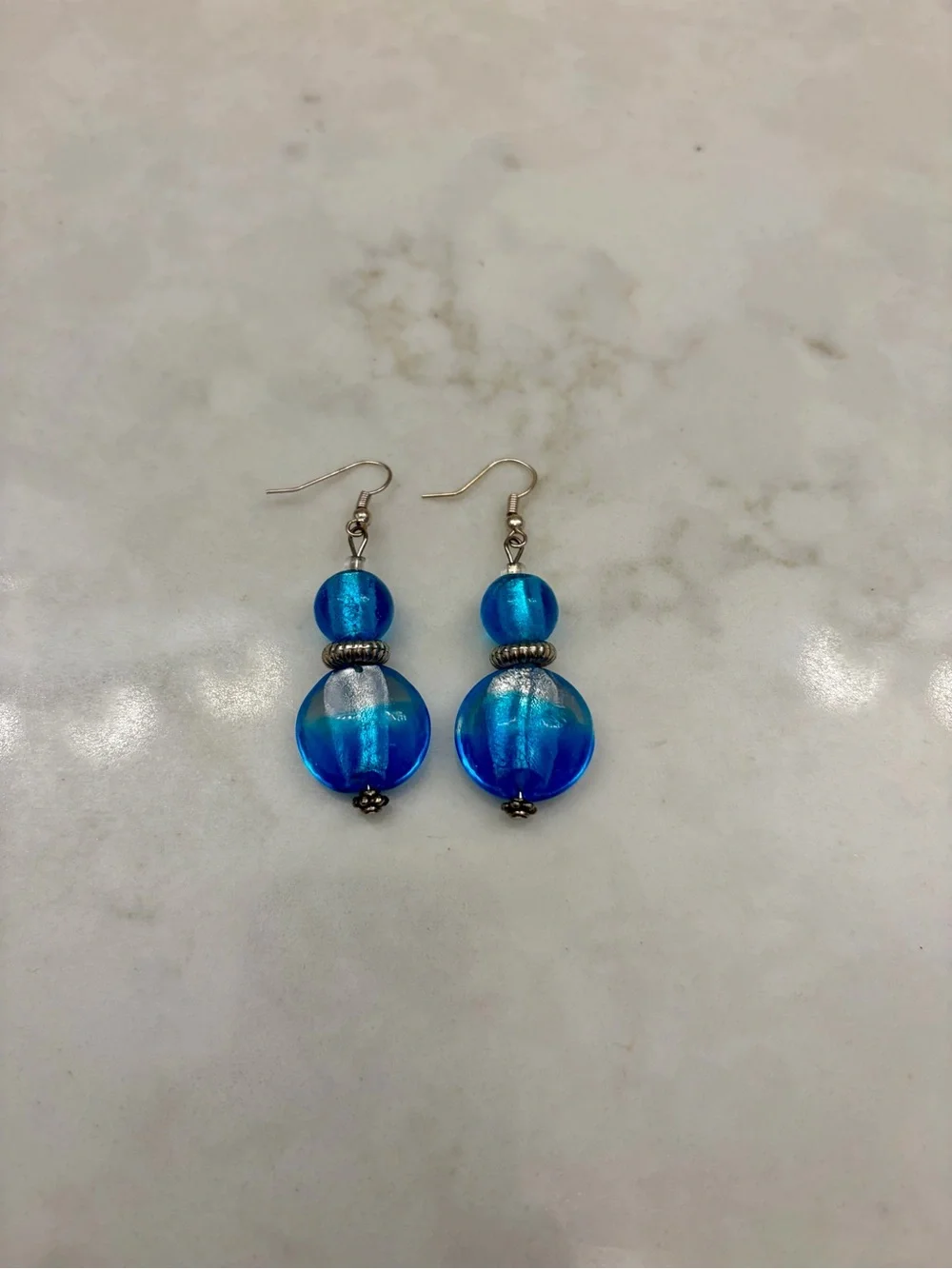 Blue Bauble Earrings